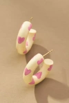 Binky And Lulu Mini Printed Hoop Earrings In Neutral