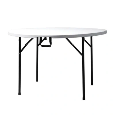 Binned [replace 94515737]48inch Round Folding Table Outdoor Folding Utility Table White