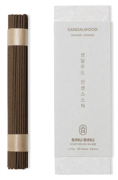 Binu Binu 60-pack Sandalwood Incense In Brown