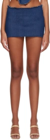 Binya Ssense Exclusive Blue Emilia Denim Miniskirt In Denim