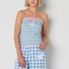 Bio Cinnamaroll Lace Trimmed Womens Juniors Hello Kitty Tube Top In Blue