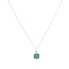 Bio-trimmings Women's Blue / Silver / Green Brandt Dainty Extendable Necklace Silver Aegean Bio-gem