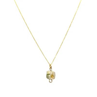 Bio-trimmings Women's Brandt Dainty Extendable Necklace Gold Transparent Bio-gem