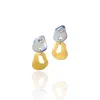 Bio-trimmings Women's Gold / Silver Tesla Earrings Two Tone