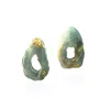 Bio-trimmings Women's Green / Silver Hutton Cutout Forest Green Bio-gem Earrings In Multi