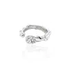 Bio-trimmings Women's Onnes Sculpted Cubic Zirconia Silver Ring In Silver