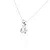 Bio-trimmings Women's White Onnes Cubic Zirconia Silver Necklace In Metallic