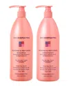 Biokeratin Unisex 33.8oz & 33.4oz Bonding & Restoring Shampoo & Conditioner In Transparent