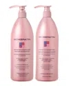 Biokeratin Unisex 33.8oz & 33.4oz Moisture Repair Shampoo & Conditioner In Pink