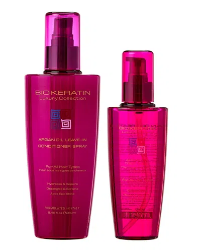 Biokeratin Unisex 8.45oz & 5.1oz Bk Luxury Keratin Smoothing Leave-in Conditioner In White