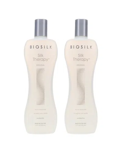 Biosilk Silk Therapy Original Leave-in Treatment 12oz 2 Pack In Transparent