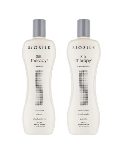 Biosilk Silk Therapy Shampoo & Conditioner Kit In Transparent