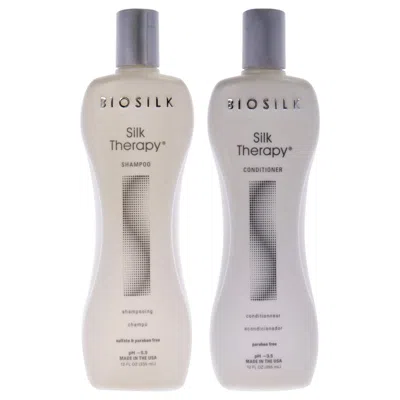 Biosilk Silk Therapy Shampoo And Conditioner Kit By  For Unisex - 2 Pc Kit 12oz Shampoo, 12oz Conditi In Multi