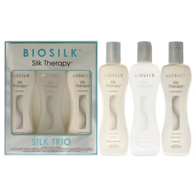 Biosilk Silk Therapy Trio By  For Unisex - 3 Pc 7oz Silk Therapy Shampoo, 7oz Silk Therapy Conditione In Multi