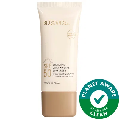 Biossance Daily Hydration Mineral Face Sunscreen Spf 50 + Squalane 2.0 Oz/60 ml
