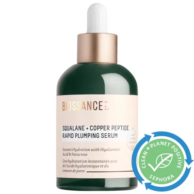 BIOSSANCE SQUALANE + HYALURONIC ACID COPPER PEPTIDE RAPID PLUMPING SERUM 1.69 OZ / 50 ML