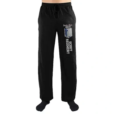 Bioworld Attack On Titan Scout Mens Fleece 1 Pair Pajama Pants In Black