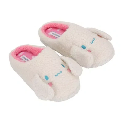 Bioworld Cinnamoroll Womens Cinnamoroll Faux Fur Trim Slip-on Slippers In White