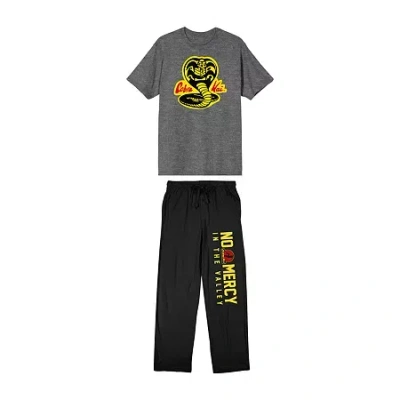 Bioworld Cobra Kai Mens Crew Neck Short Sleeve 2-pc. Pajama Set In Multi