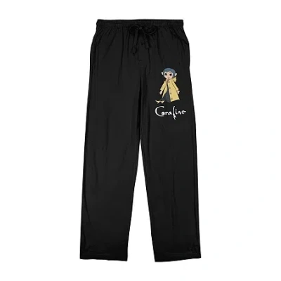 Bioworld Coraline Character Mens Fleece 1 Pair Pajama Pants In Black