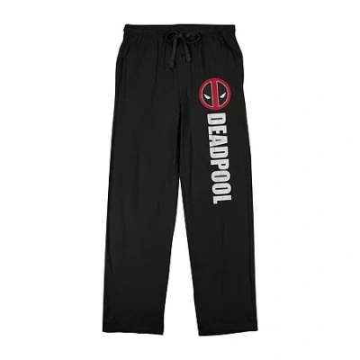 Bioworld Deadpool Mens Fleece 1 Pair Pajama Pants In Black