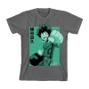 Bioworld Deku Punch Little & Big Kid Boys Crew Neck Short Sleeve Loose Fit Graphic T-shirt In Gray
