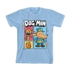 Bioworld Dog Man Little & Big Kid Boys Crew Neck Short Sleeve Regular Fit Graphic T-shirt In Blue