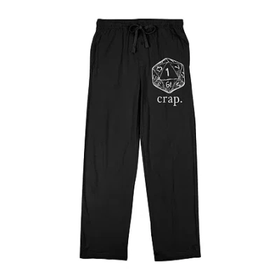 Bioworld Dungeons And Dragons Mens Fleece 1 Pair Pajama Pants In Black