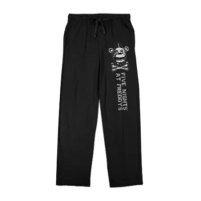 Bioworld Five Nights At Freddys Mens Fleece 1 Pair Pajama Pants In Black