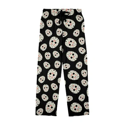 Bioworld Friday The 13th Jason Mask Mens Fleece 1 Pair Pajama Pants In Black