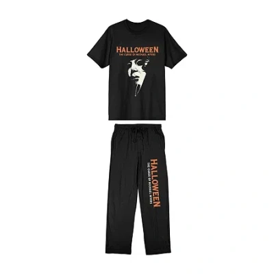 Bioworld Halloween Mens Crew Neck Short Sleeve 2-pc. Pajama Set In Multi