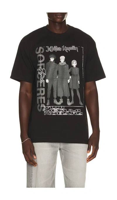 Bioworld Jujutsu Kaisen Yuji, Megumi, And Nobara Tee In Black