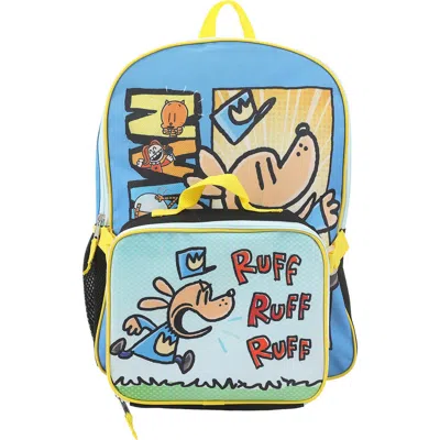 Bioworld Kids' Dog Man Backpack With Lunch Bag In Blue