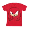 Bioworld Knuckles Little & Big Kid Boys Crew Neck Short Sleeve Regular Fit Sonic The Hedgehog Graphic T-shirt In Red