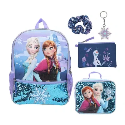 Bioworld Kids' Licensed Disney Frozen 5-piece Backpack Set In Blue