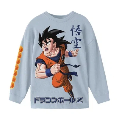 Bioworld Little & Big Kid Boys Crew Neck Long Sleeve Regular Fit Dragon Ball Z Graphic T-shirt In Blue