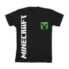 Bioworld Little & Big Kid Boys Crew Neck Short Sleeve Loose Fit Minecraft Graphic T-shirt In Black
