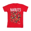 Bioworld Little & Big Kid Boys Crew Neck Short Sleeve Loose Fit Naruto Graphic T-shirt In Red