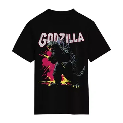 Bioworld Little & Big Kid Boys Crew Neck Short Sleeve Regular Fit Godzilla Graphic T-shirt In Black