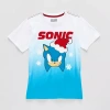Bioworld Little & Big Kid Boys Crew Neck Short Sleeve Regular Fit Sonic The Hedgehog Graphic T-shirt In Multi