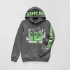 Bioworld Little & Big Kid Boys Long Sleeve Minecraft Fleece Hoodie In Silver