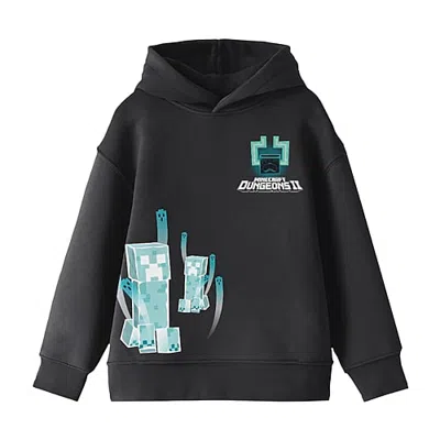 Bioworld Little & Big Kid Boys Long Sleeve Minecraft Fleece Hoodie In Black