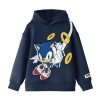 Bioworld Little & Big Kid Boys Long Sleeve Sonic The Hedgehog Fleece Hoodie In Blue