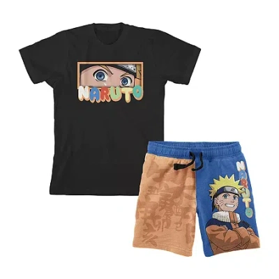 Bioworld Little & Big Kid Boys Naruto Short Sleeve 2-pc. Pajama Set In Black