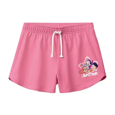 Bioworld Little & Big Kid Girls Fleece Kpop Demon Hunters Pull-on Short In Pink