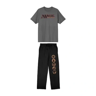 Bioworld Magic The Gathering Mens Crew Neck Short Sleeve 2-pc. Pajama Set In Multi