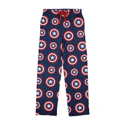 Bioworld Marvel Captain America Mens 1 Pair Pajama Pants In Blue