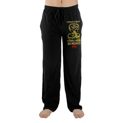 Bioworld Mens Cobra Kai Fleece 1 Pair Pajama Pants In Black