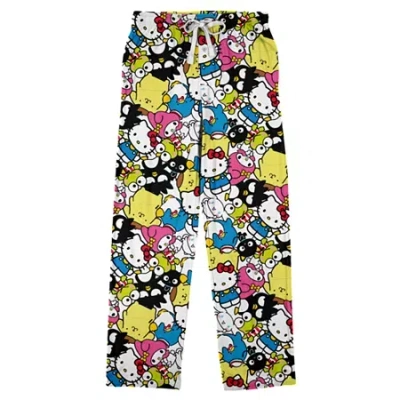 Bioworld Mens Hello Kitty Fleece 1 Pair Pajama Pants In Multi