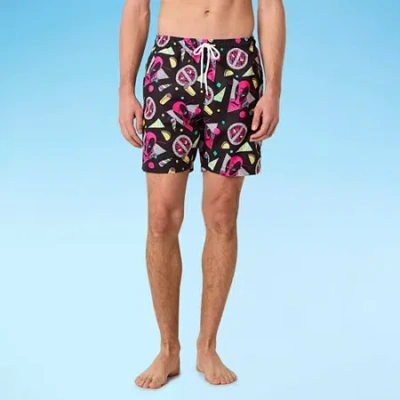 Bioworld Mens Kirby Swim Trunks In Black